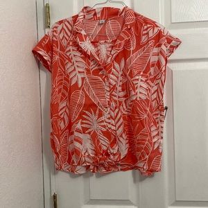 NWT OLD  NAVY ODANGE BLOUSE WOMEN SIZE L